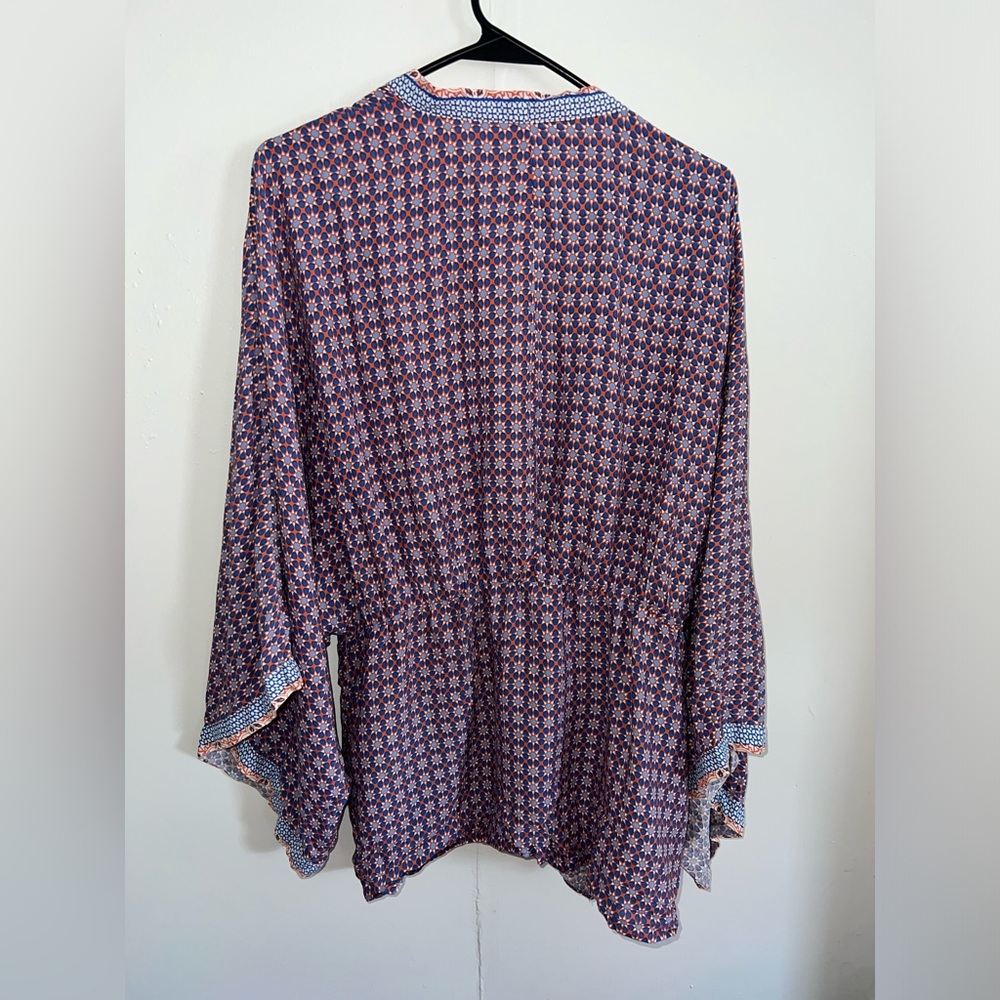 Sim and Sam Women’s Kimono Multi Floral Printed Top Sz S/M - Picture 4 of 4